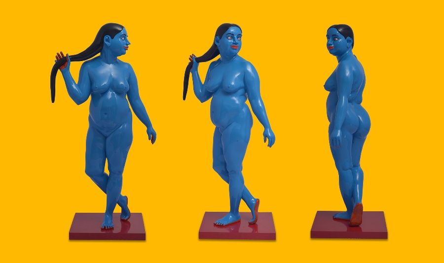 Standing Radha in Blue