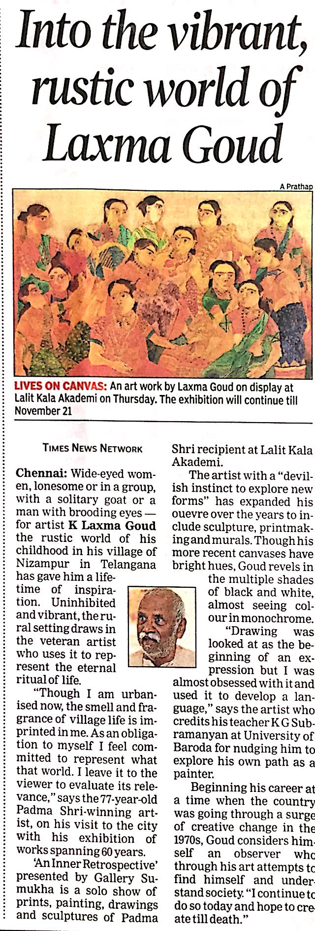 An Inner Retrospective by K Laxma Gowda Times City